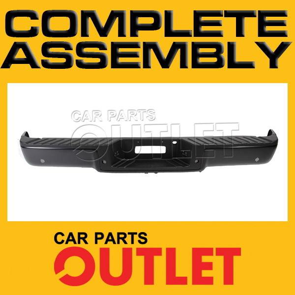 04 05 ford f150 styleside rear pull bar type primered bumper sensor hole+top pad