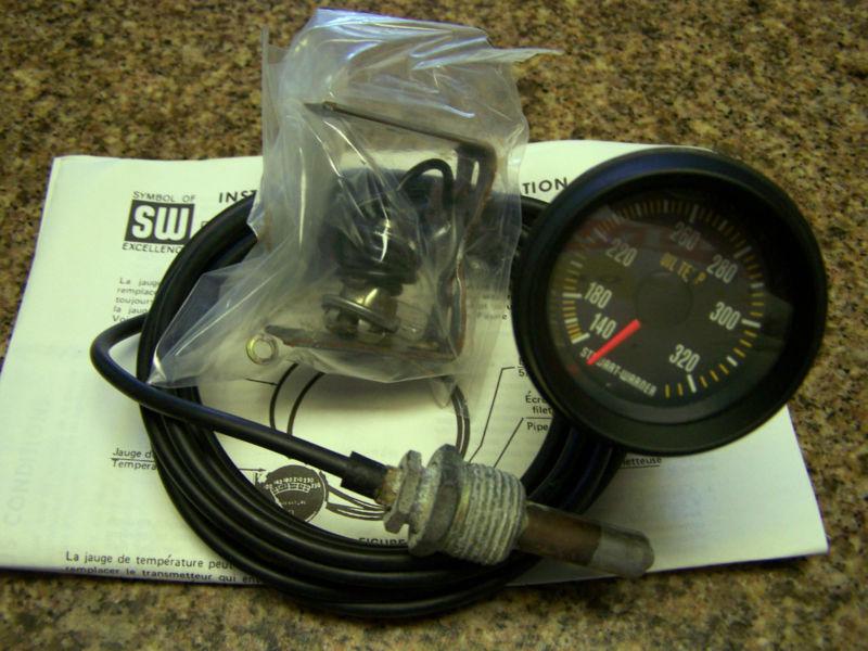 Stewart warner temperature gauge.oil gauges. 12 foot temp gauge. 