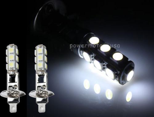 Brand new 2pcs h1 13 smd 5050 pure white fog light bulb lamp for car replacement