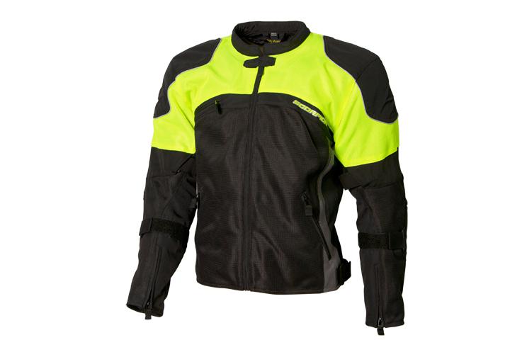 Scorpion ventech ii 2 neon yellow large textile motorcycle jacket 2013 lrg lg l