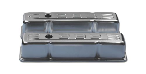 58-86 sbc chevy chrome tall c.i.d. steel valve covers small block 283 305 327