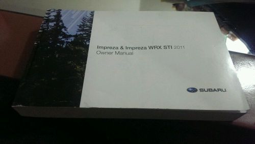 2011 subaru impreza and wrx sti owners manual msa5m1113a