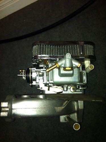 Genuine weber 32/36 dgv manual choke carb with manifold for mga