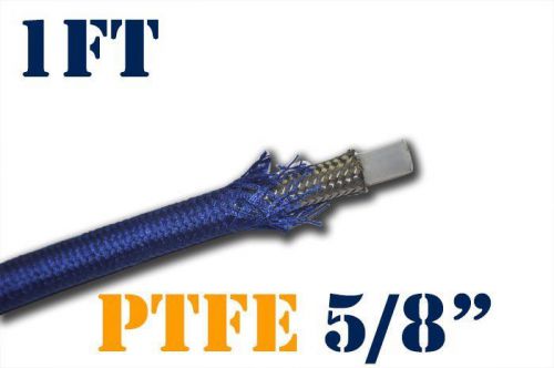 5/8&#034; 16mm nylon stainless steel braided ptfe teflon fuel oil hose 1ft blue