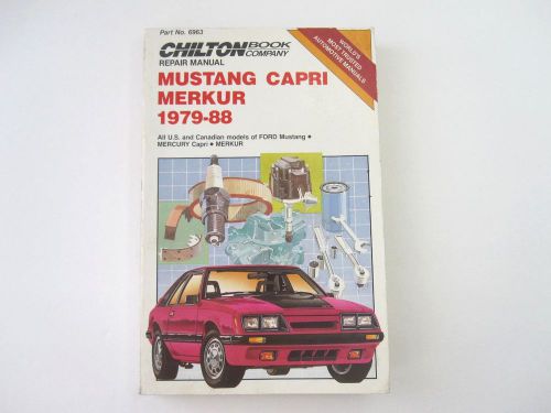 Chilton 6963 ford mustang capri merkur 1979-88 repair manual usa &amp; canada models