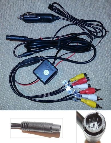 Headrest monitor dvd player power supply cable with cigarette lighter plug c