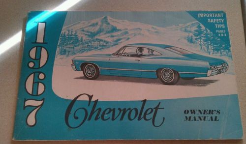 1967 chevrolet owners manual, impala, belair, biscayne