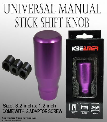 Jdm purple color aluminum shift knob mt high quality stitch manual stick #kp152
