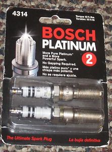 Bosch platinum +2 # 4314 spark plugs 2 pack 2 times service life new!