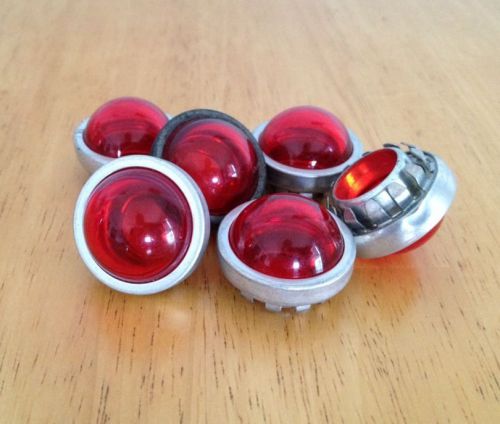 Vintage red indicator warning light lenses dashboard machine clearance steampunk