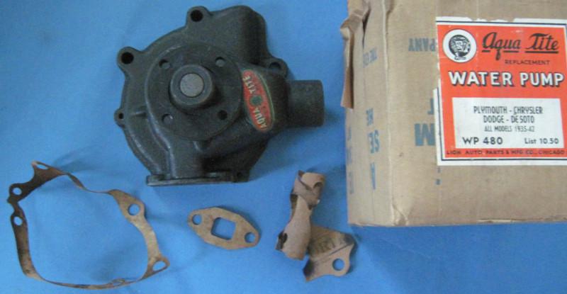 New replacement water pump 1935-1954 chrysler desoto dodge plymouth 6 cylinder 