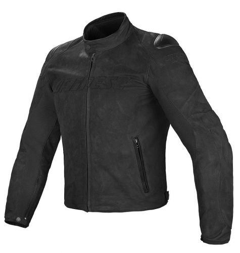 Dainese street rider pelle leather motorcycle riding jacket nero 42 / 52 / m