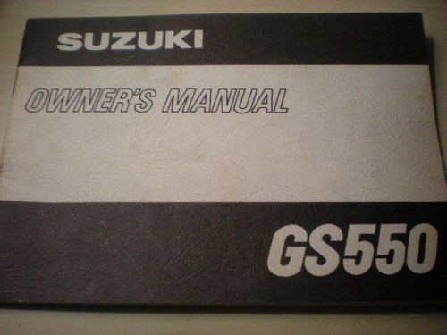 Oem owner&#039;s 1977 1978 manual suzuki gs550 gs550e