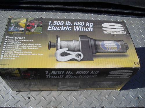 Superwinch t1500 12v dc part # 1215200 electric winch 1,500 lbs