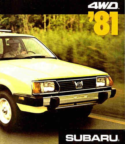 1981 subaru 4wd brochure -subaru 4wd brat-subaru 4wd wagon-subaru 4wd hatchback