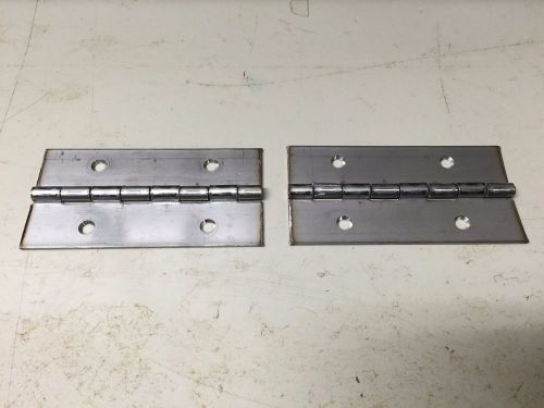 3 7/8&#034; x 2&#034; inch stainless steel boat piano hinge - pair of two - free shipping