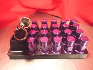 Godspeed type 4 50mm lug nuts 20 pcs. set m12 x 1.50 purple fits honda nissan