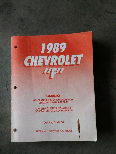 1989 gm camaro parts manual chevrolet f body catalog 17f rs iroc-z