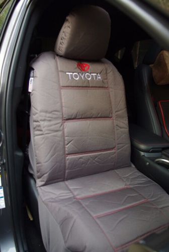 Seat cover pair superior quality airbag canvas universal size ( fits: toyota)