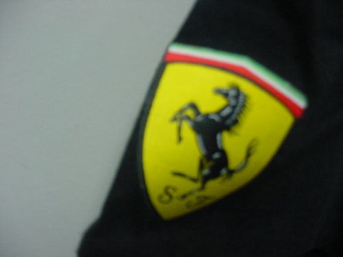 *ferrari/puma*black*s/s logo polo*small shield front*b new w/tags*men&#039;s large