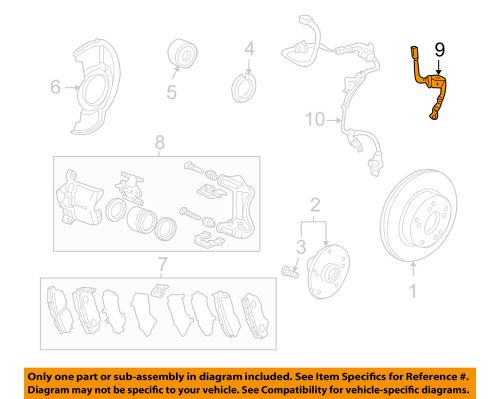Honda oem 08-12 accord front brake-flex hose 01464ta0a01