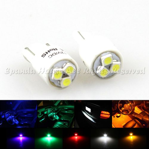 2 x new 168 t10 1210 3 chips smd w5w led light bulbs for 192 194 2821 5 colors