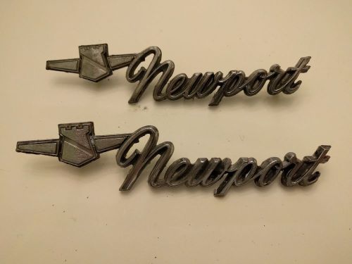 1969 chrysler newport badges emblems pair - from rear fenders 2964802