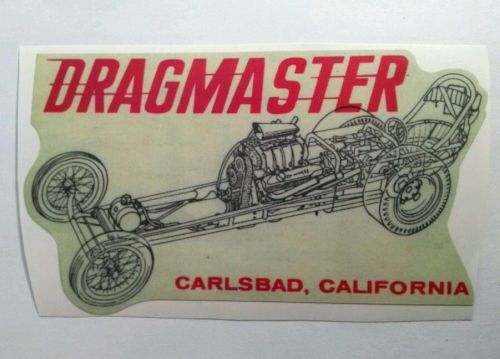 Dragmaster sticker decal hot rod rat rod vintage look drag race