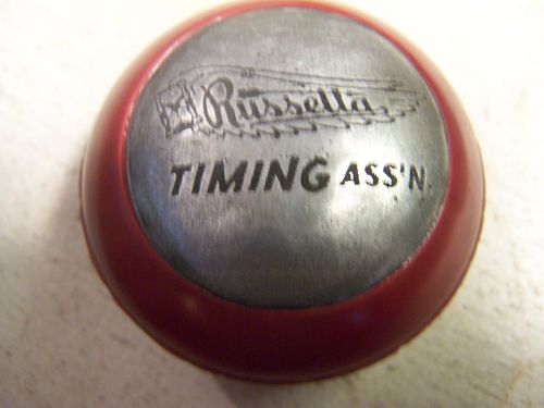 Vintage russetta timing association shift knob scta v8 hot rod 32 ford muroc