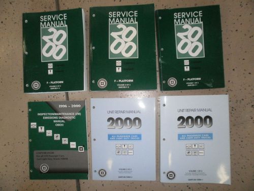 Service manuals, 2000 f-body camaro/firebird (set of 6)