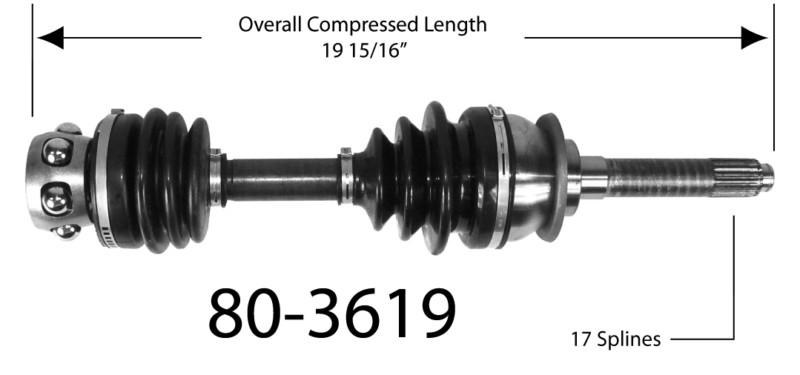 Empi 80-3619 new constant velocity premium cv half shaft drive axle assembly