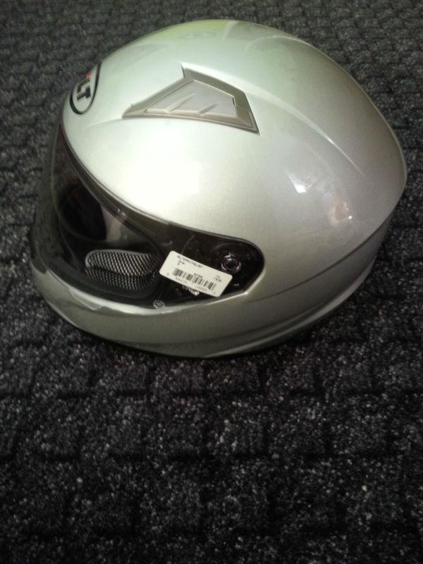 Bilt motorcycle bike helmet xxl blh11, flip up visor and front, silver 