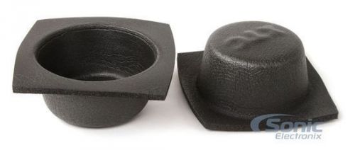 Install bay 6&#034; round shallow small frame foam acoustic speaker baffles - 1 pair