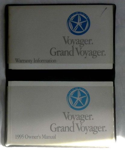 1995 plymouth voyager van   owners manual mopar