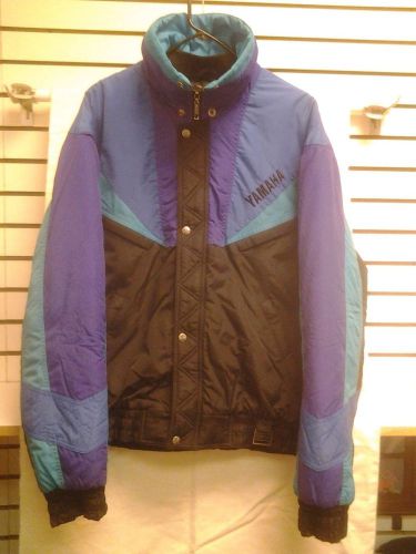 Vintage yamaha snowmobile jacket, men&#039;s sz l large. black/blue riding coat