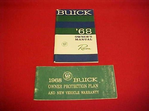 1968 original buick riviera owners manual service guide w/ warranty book opp 68