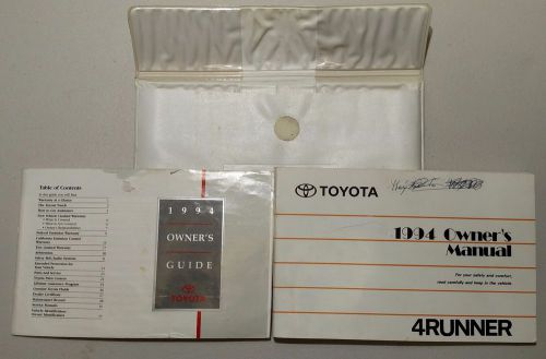 Toyota 4runner - 1994 owner&#039;s manual &amp; owners guide w carrier case