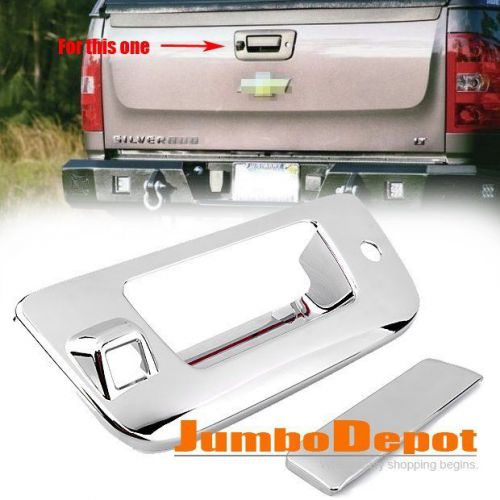 For 2007-2013 gmc sierra 1500 2500 chrome rear tailgate cover w/ camera hole