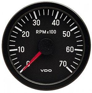 Vdo 333155 vision style programmable tachometer gauge 3 3/8&#034; diameter, 7,000 rpm