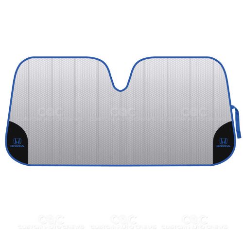 Bdk honda front windshield sunshade - blue lining accordion folding auto shade