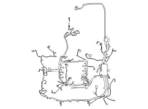 Ford oem engine wiring harness 9l2z14398aja image 1