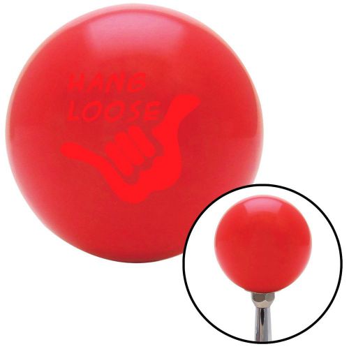 Red hang loose w/ hand red shift knob with m16 x 1.5 insertstrip aftermarket