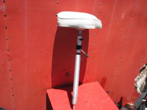 Butt boat seat adjustable power pole pedestal bass boat seat 3/4&#034; pin gray 24&#034;