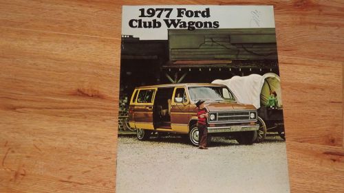 1977 ford club wagons van original dealership sales brochure