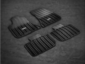 New 2011-15 oem new chrysler 300 rubber slush mats-awd-black genuine-82212254ab