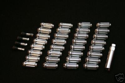 Chrome spline lug nut lock kit 8 lug ford f250 f350 2003-2012 trucks 14x1.5mm