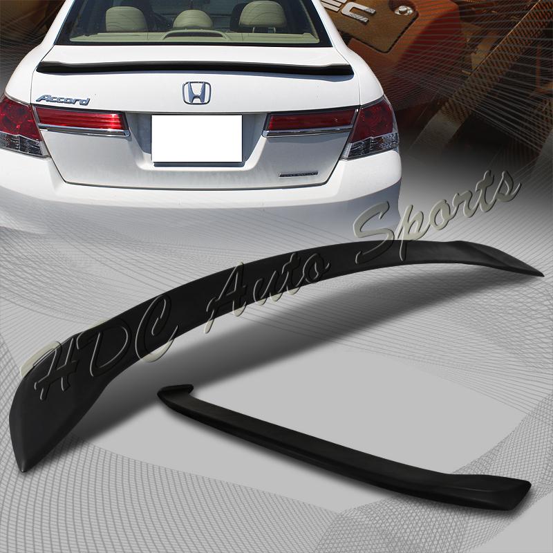 2011-2012 honda accord sedan black abs plastic rear trunk rear spoiler lip wing