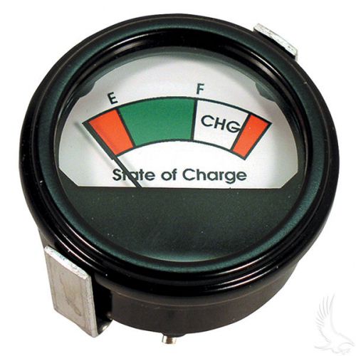 New red hawk voltage state of charge meter 48v round analog universal 2&#034;