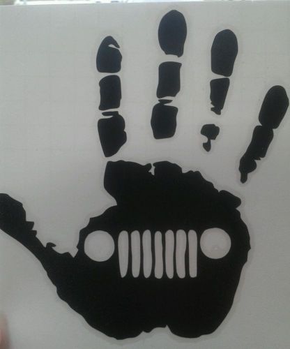 Jeep wave hand sticker