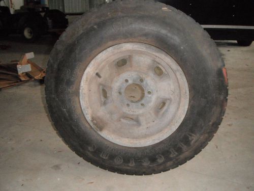Halibrand 16&#034; x 7&#034; magnesium wheel with 8.90 x 16 firestone dirt track tire